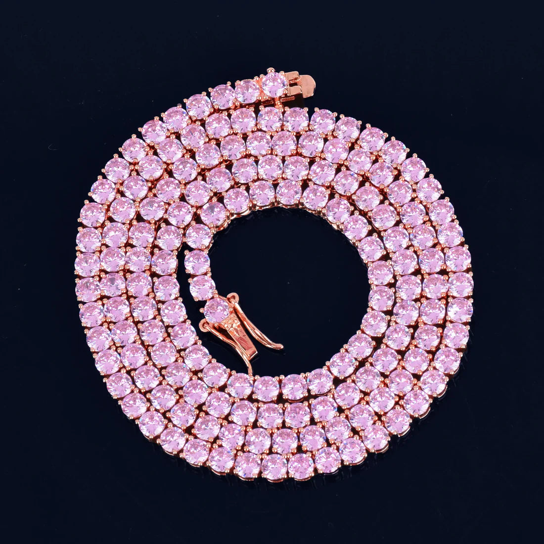 Pink Tennis Chain 5mm