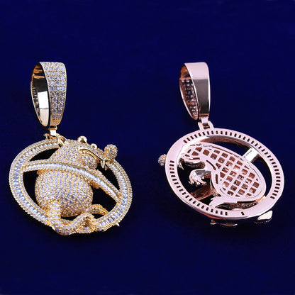 Bling "No Rats Allowed" Pendant