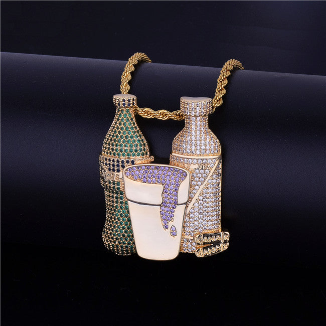 Bling "Drank n' Beans" Pendant