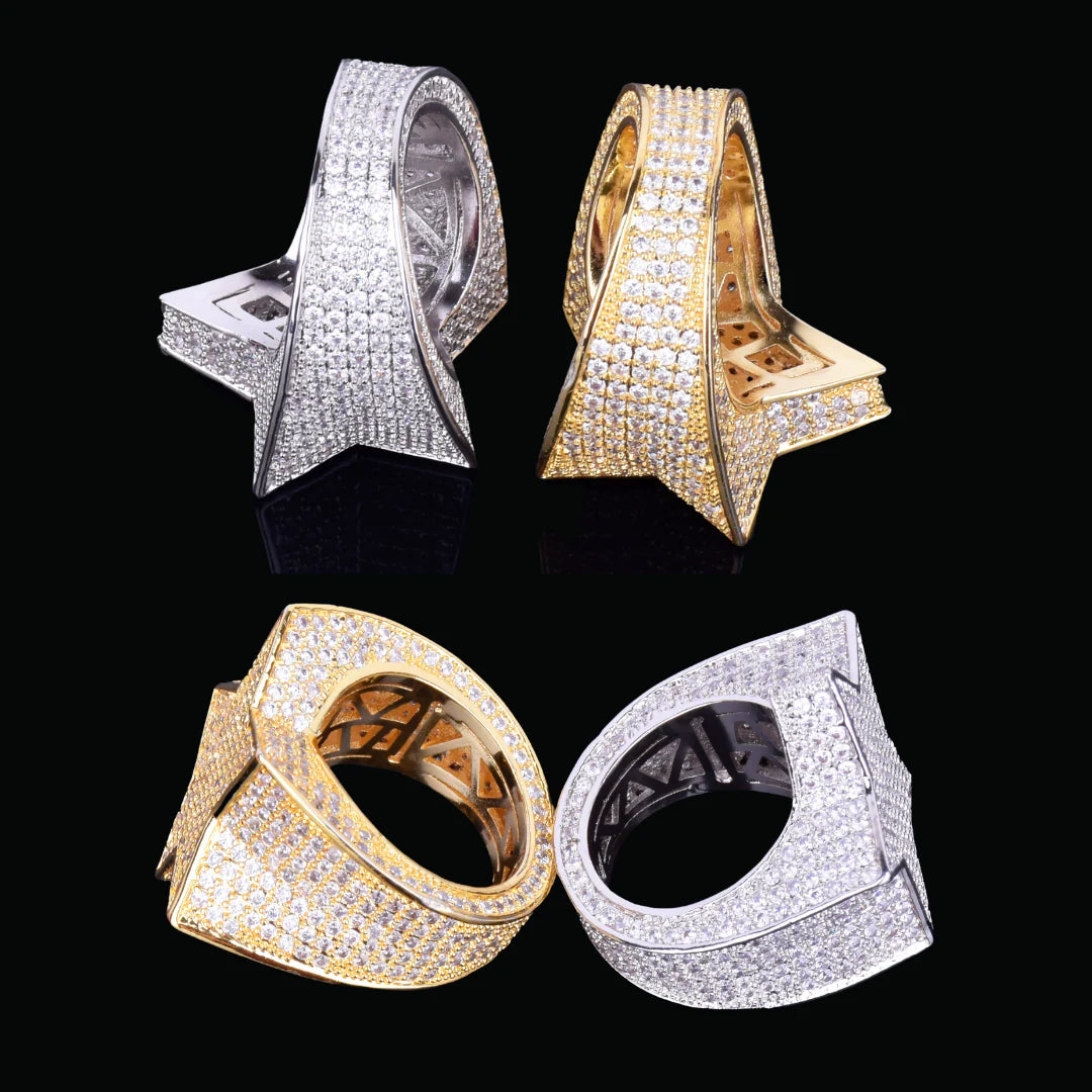 Bling "Star" Micro Paved Ring