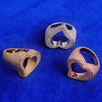Bling "Open Heart" Ring