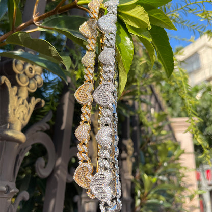 Bling "Heart" Cuban Link Chain